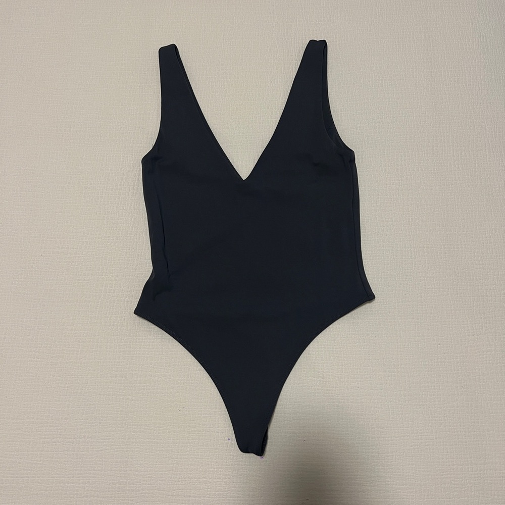 Aritzia Babaton Steel Grey/Blue Bodysuit